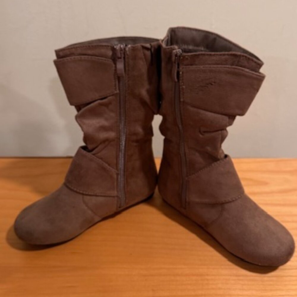 Link Girls Boots-Faux suede taupe